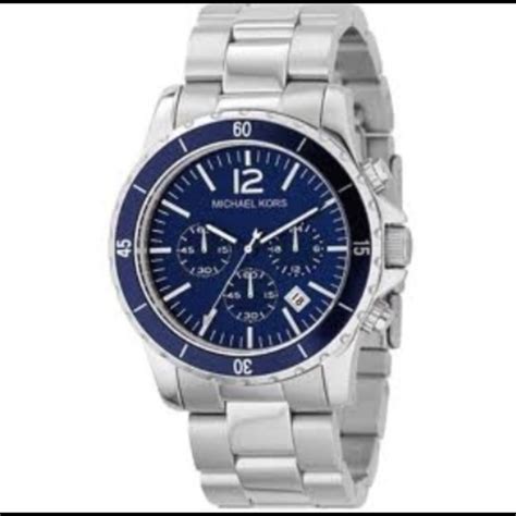 michael kors chronograph mk 8639|Michael Kors Chronograph Quartz Blue Dial Stainless .